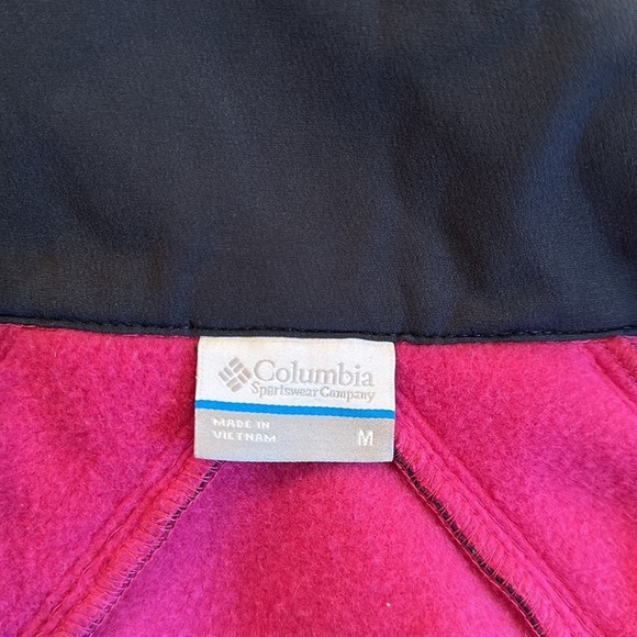 Columbia Purple Pink & Navy Blue Full Zip Fleece Jacket Size Medium - Picture 7 of 7